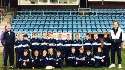 Rob Burrow with his Travellers Saints Under 9s team in the early 1990s