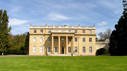 The Grade II* listed mansion, made out of light stone, within a park at Benham Park.