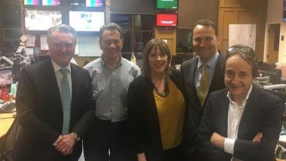 John Nicolson, Michael Portillo, Jess Philips, Radoslaw Sikorski and Anthony Seldon