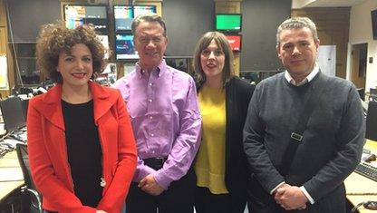 Annie Mac, Michael Portillo, Jess Phillips and Mark Serwotka