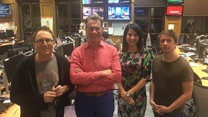 Jon Ronson, Michael Portillo, Liz Kendall and Tom Walker