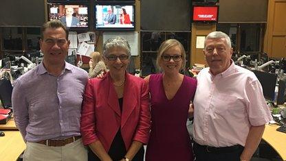 Michael Portillo, Melanie Phillips, Michelle Dewberry and Alan Johnson