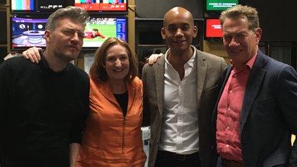 Charlie Brooker, Suzanne Evans, Chuka Umunna and Michael Portillo