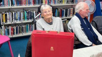  Barbara Nauton in a library in Ipswich