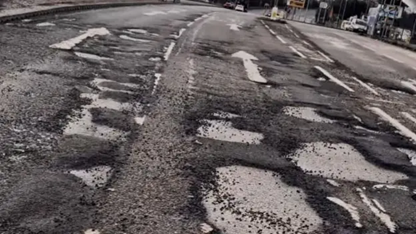Potholes on the A612 Colwick Loop Road