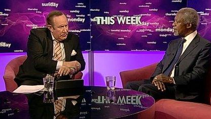 Andrew Neil and Kofi Annan