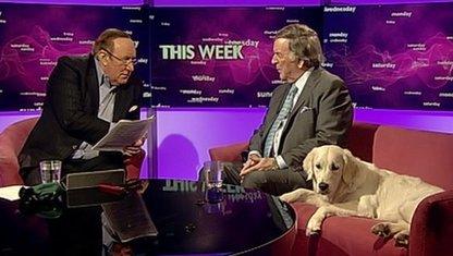 Andrew Neil, Sir Terry Wogan and Molly the dog