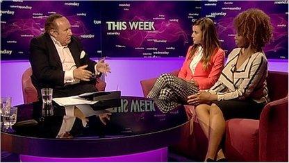 Andrew Neil, Charlie Webster and Trisha Goddard