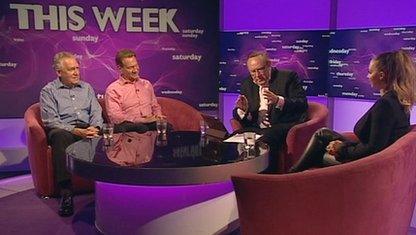 Peter Hain, Michael Portillo, Andrew Neil and Jodie Marsh