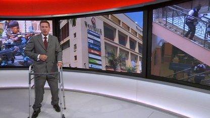 Frank Gardner in BBC News studio