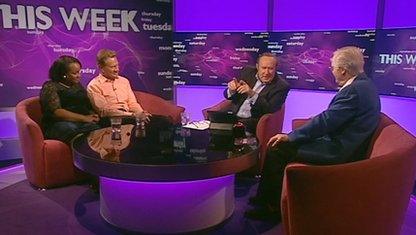 Diane Abbott, Michael Portillo, Andrew Neil and Nicholas Parsons