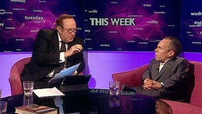 Andrew Neil and Warwick Davis