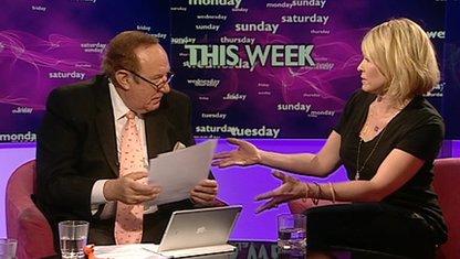 Andrew Neil and Chelsea Handler