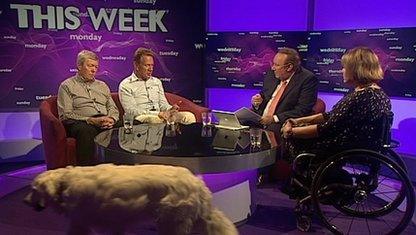 Alan Johnson, Michael Portillo, Andrew Neil, Tanni Grey Thompson and Molly the Dog