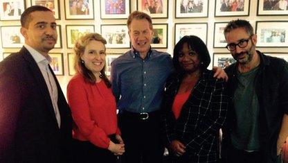 Mehdi Hasan, Miranda Green, Michael Portillo, Diane Abbott and David Baddiel