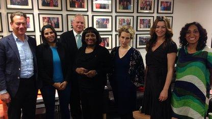 Michael Portillo, Nabila Ramdani,, Adam Boutlon, Diane Abbott, Miranda Green, Suzi Perry and Shazia Mirza