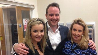 Helen Skelton, Matt Forde and Miranda Green