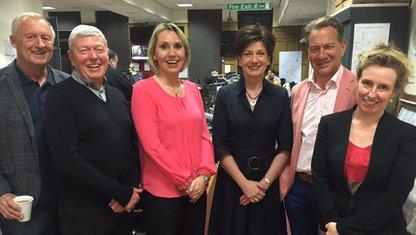 Chris Tarrant, Alan Johnson, Louise Cooper, Diane James, Michael Portillo and Miranda Green