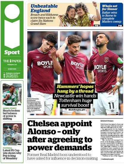 The i Paper back page