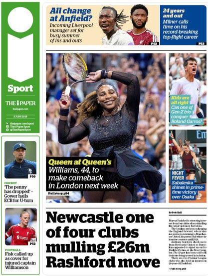 The i Paper back page