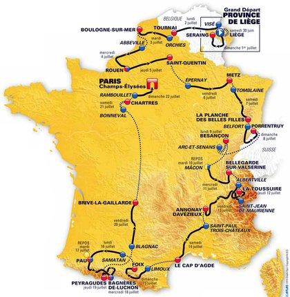 Tour de France route