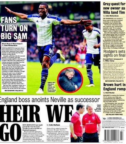 Sunday Express back page