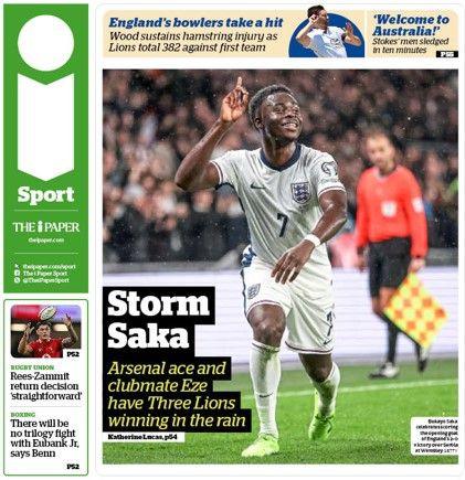 The back page of The i Paper