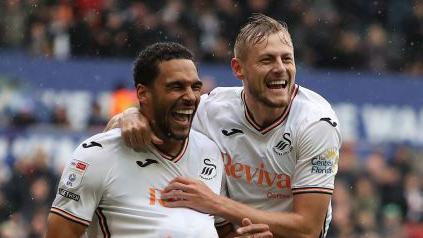 Ben Cabango and Harry Darling celebrate against Bristol City last month