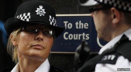 Police officers in Westminster, London