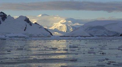 Paradise Bay on the coast of Graham Land in the Antarctica