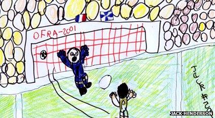 Picture of footballer scoring a goal
