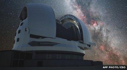 Artist's impression of European Extremely Large Telescope