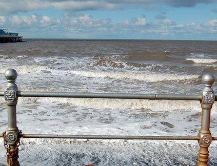 The sea in Blackpool.