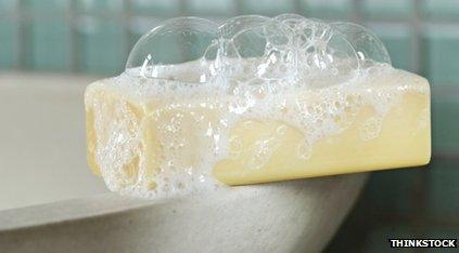 Soap on a sink