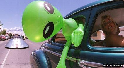 Inflatable alien in Roswell, New Mexico