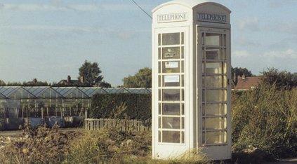 a white phone box