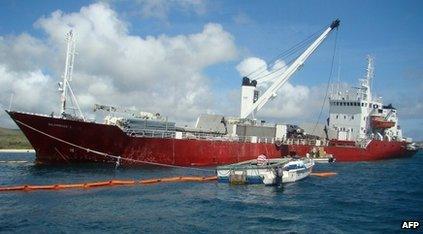 Stranded ship