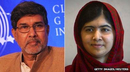 Kailash Satyarthi and Malala Yousafzai