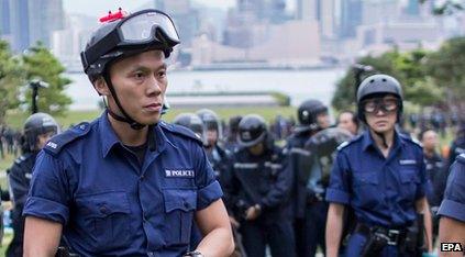 Police in Hong Kong