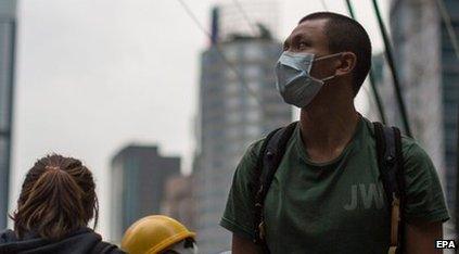 Protester in Hong Kong