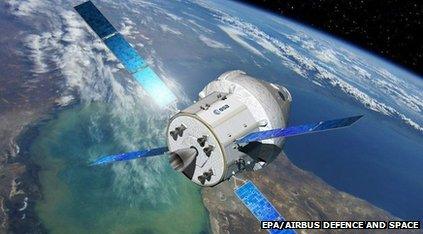 Artist's impression of Orion space capsule