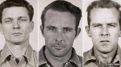 Police photos of Frank Morris, John Anglin and Clarence Anglin