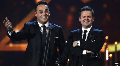 Ant & Dec at the National Television Awards 2014