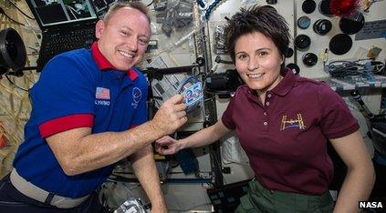 Astronauts on board the ISS