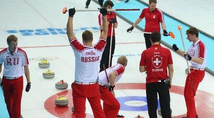 Russia win curling match