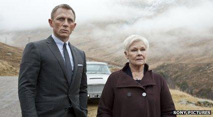 Daniel Craig and Judi Dench in Skyfall.