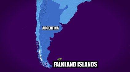 Map of the Falkland Islands