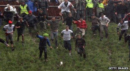 Cheese rolling in Gloucestershire