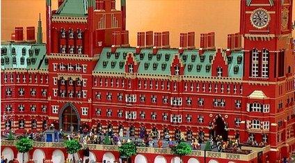 The model of London's St Pancras station consists of 150,000 pieces of Lego