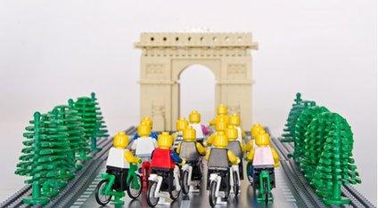 The Lego Tour De France on its final stage in Paris